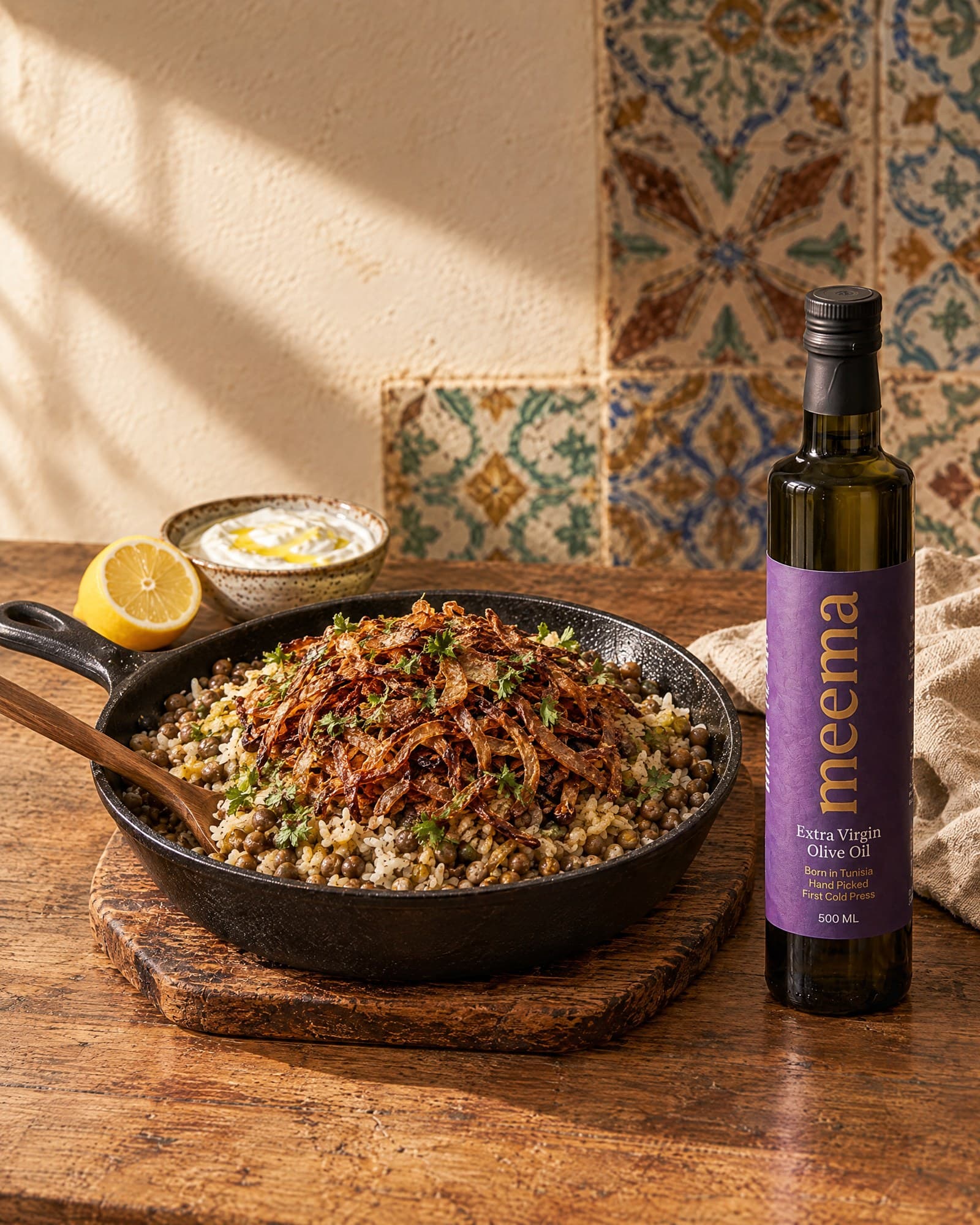 Mujaddara: Lentils, Rice and Very Brown Onions