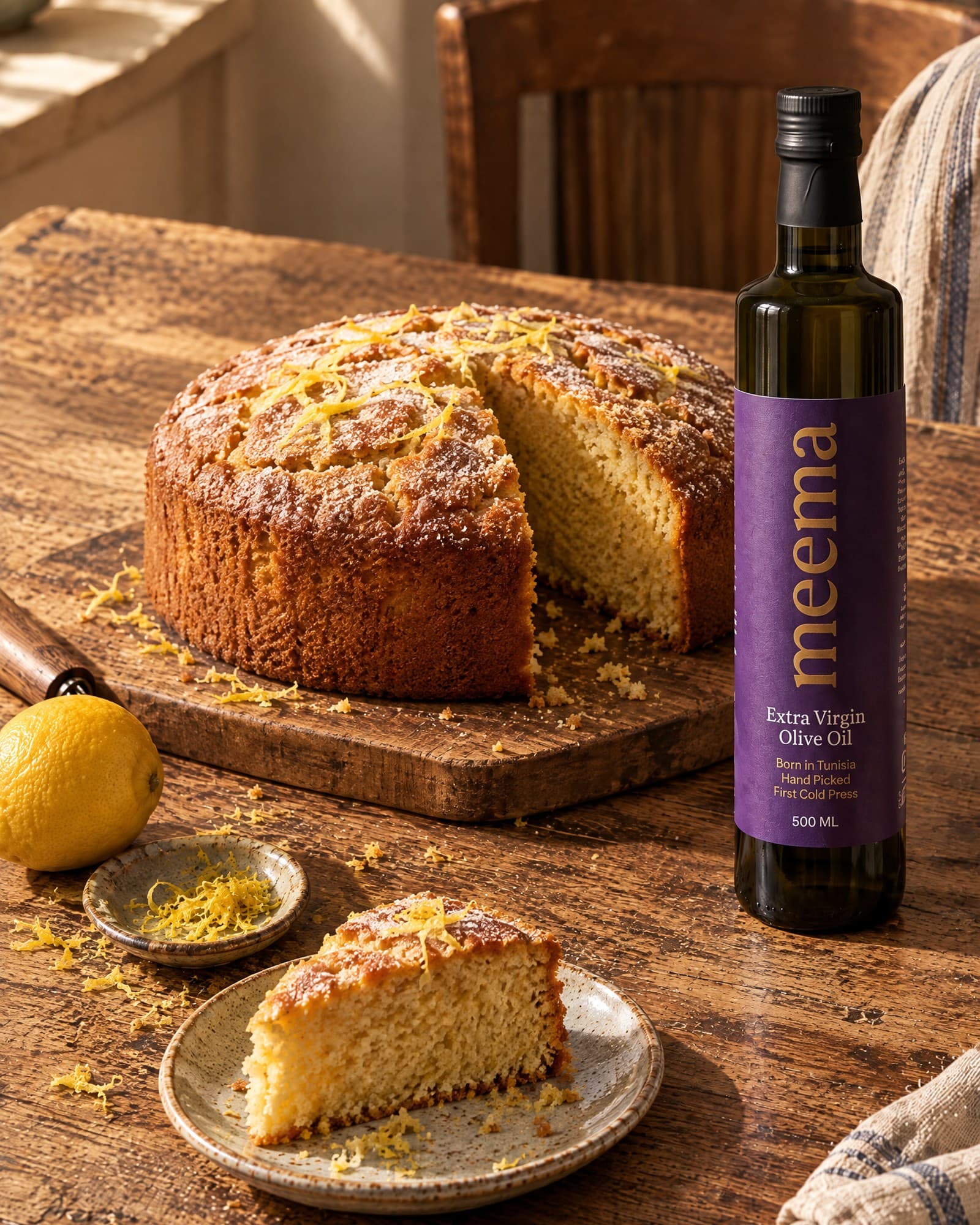 Olive Oil Cake with Lemon, Made in One Bowl