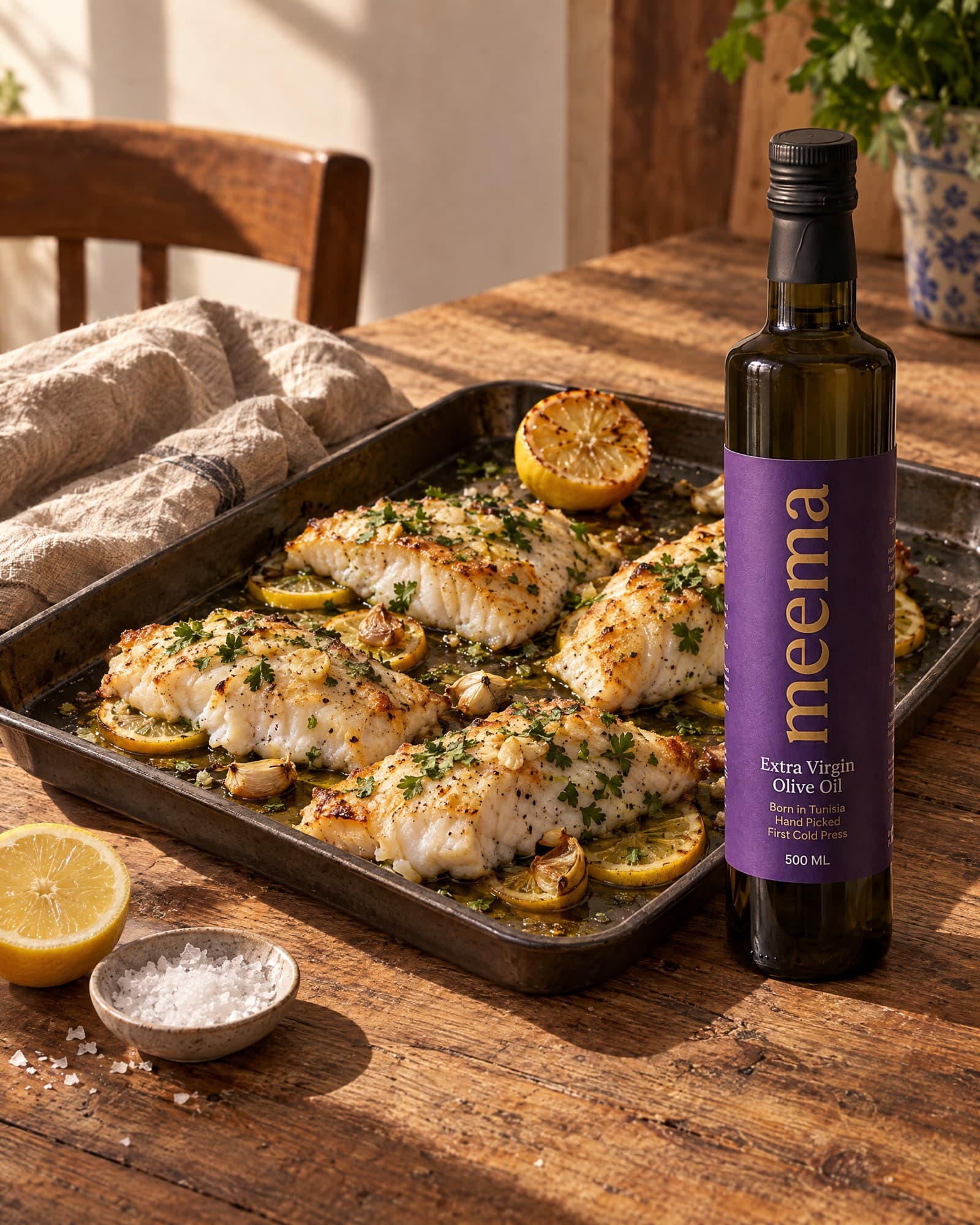 Roast Fish with Lemon and Olive Oil