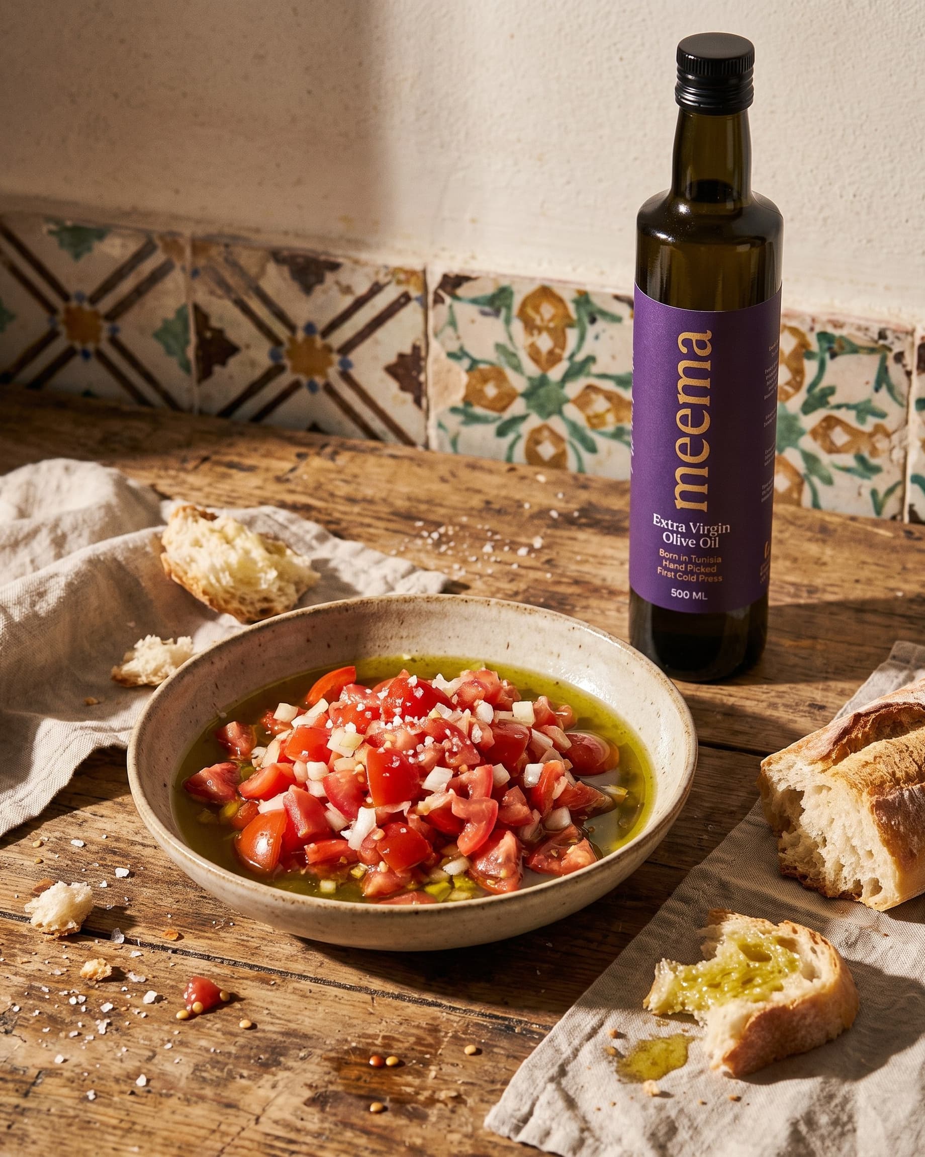 The tomato salad that is mostly oil